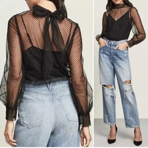 VERONICA BEARD VOLENI SWISS DOT TOP NWT SIZE 4